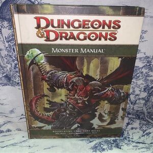 DND Dungeons and Dragons Monster Manual 4th Edition HC 2008 Roleplaying